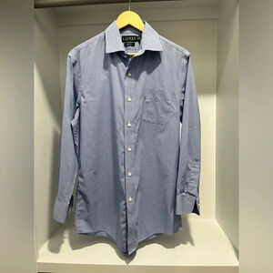 Lauren Ralph Lauren slim Fit non iron Dress Shirt 100% cotton gingham 16 32/33